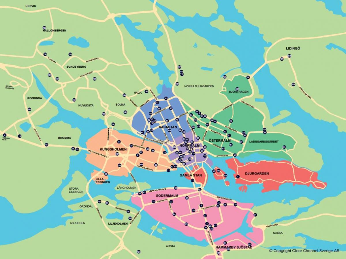 मानचित्र के शहर बाइक नक्शा स्टॉकहोम
