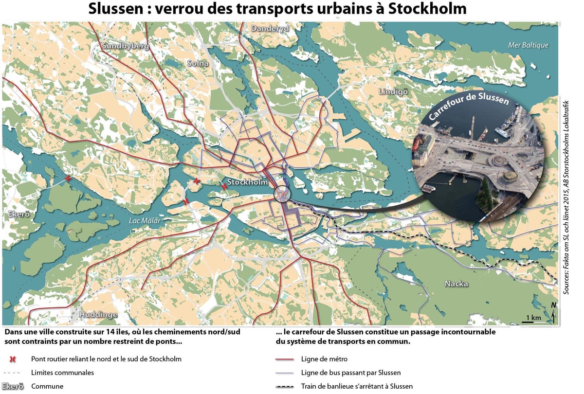 नक्शे के slussen स्टॉकहोम