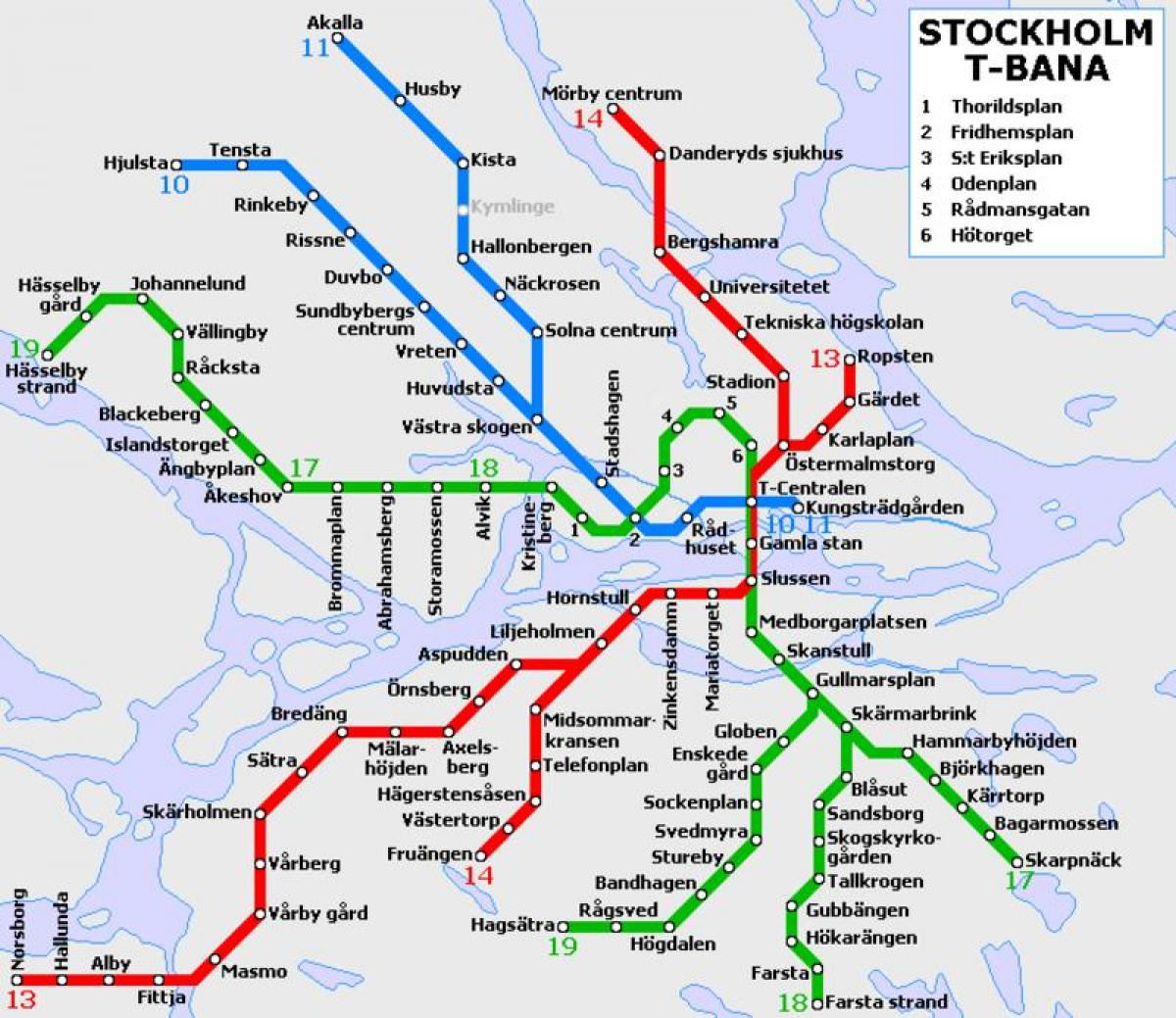 सार्वजनिक परिवहन स्टॉकहोम के मानचित्र