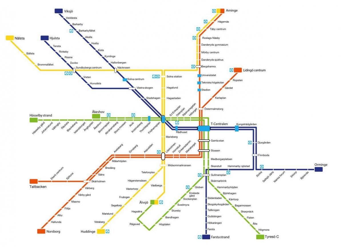 स्टॉकहोम मेट्रो के नक्शे कला