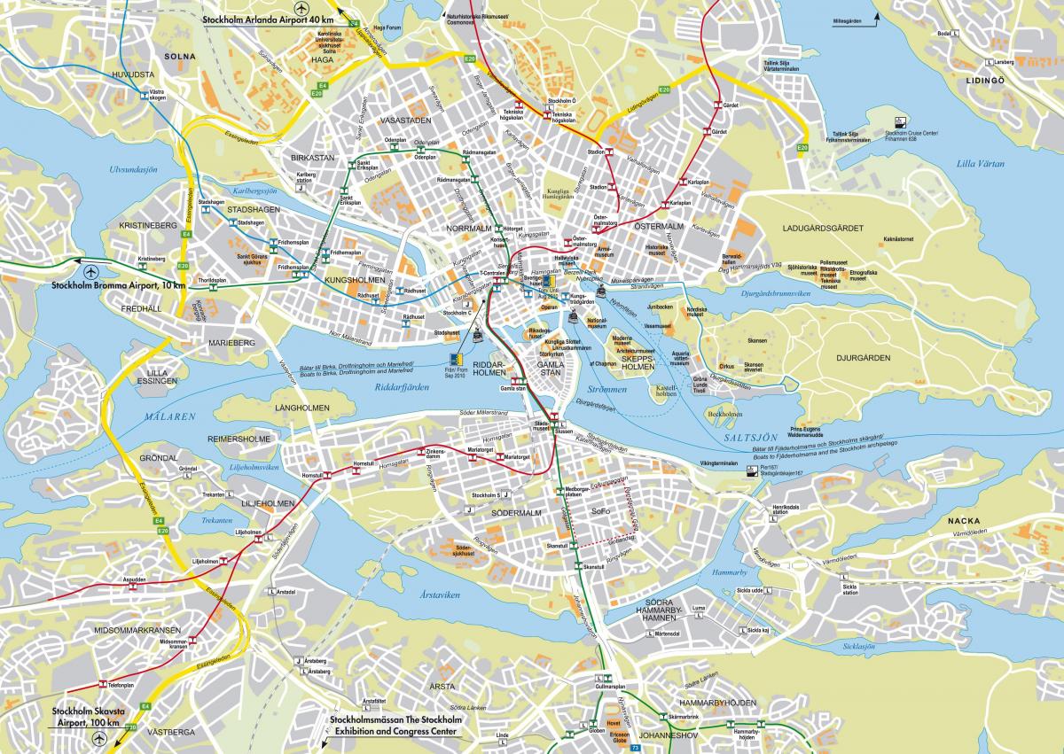 शहर के नक्शे स्टॉकहोम