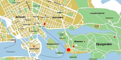 Gamla स्टेन स्टॉकहोम के मानचित्र