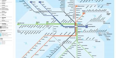 Sl tunnelbana नक्शा