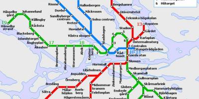 सार्वजनिक परिवहन स्टॉकहोम के मानचित्र