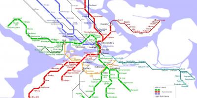 नक्शे के स्टॉकहोम मेट्रो स्टेशन